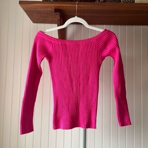 House of Harlow 1960 x  REVOLVE Off-Shoulder Pink Sweater